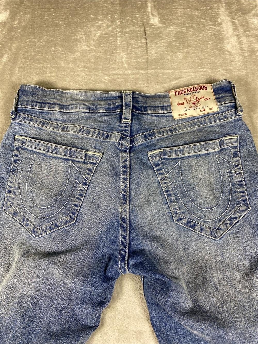 True Religion Ricky Relaxed‎ Straight Jeans Men’s 34X32 Blue Light Wash - Picture 8 of 9